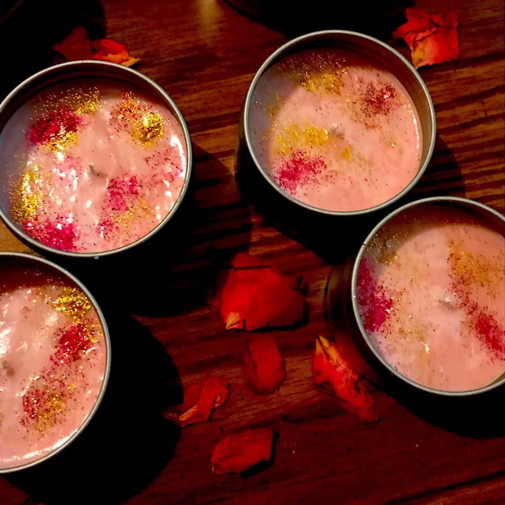 Glitter candles